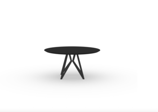 Eettafel Studio Henk | 130x4cm | HPL Fenix nero ingo verjongde randafw